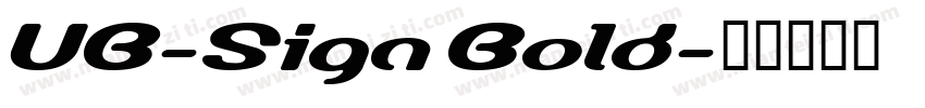 UB-Sign Bold字体转换